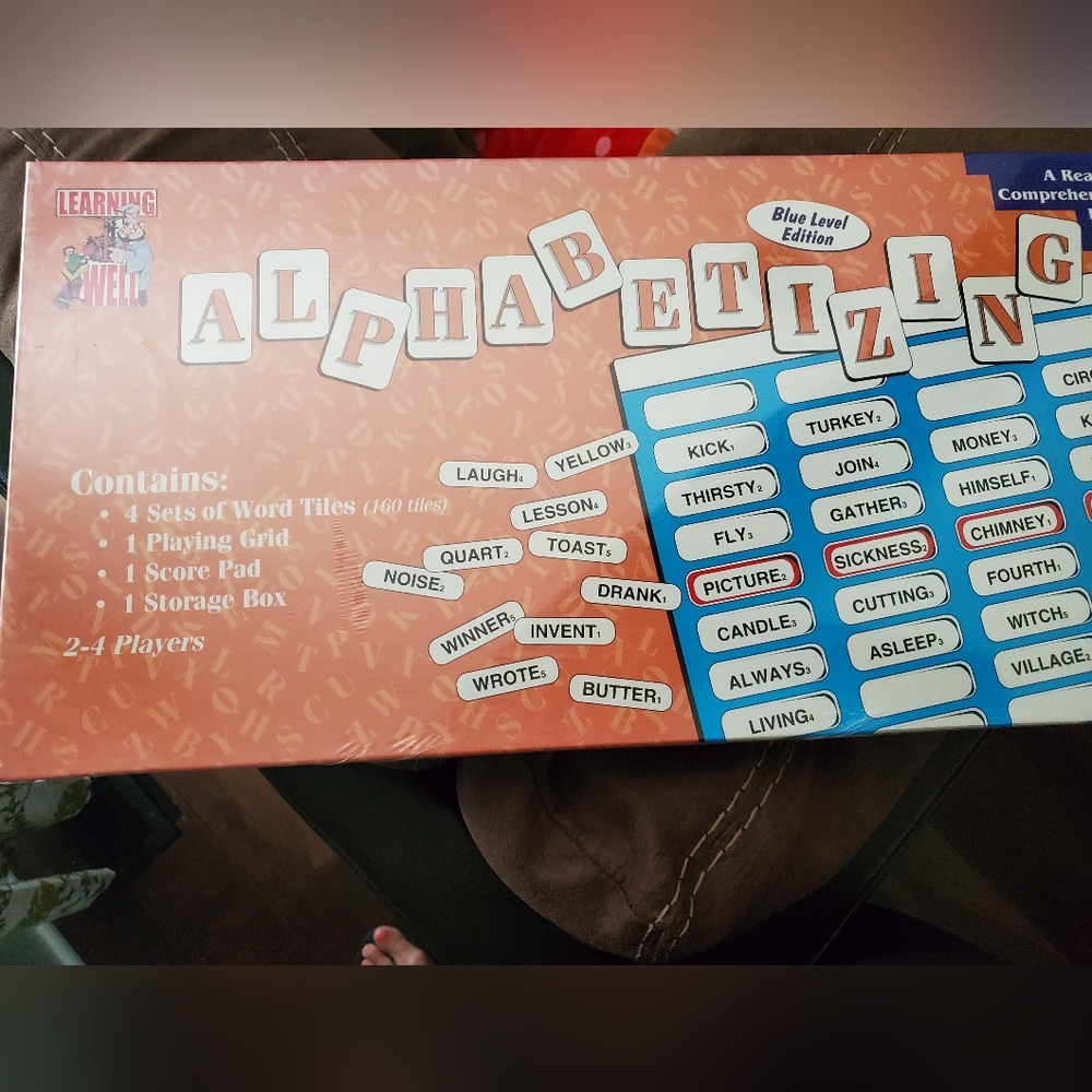 Alphabetizing reading comprehension board game NEW sealed blue level edi…